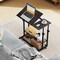 Adjustable Standing Desk with Tilt Top Rolling Laptop Table and Shelves for Home Office Use